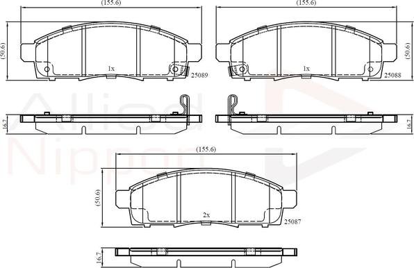 Comline ADB32427 - Тормозные колодки, дисковые, комплект autospares.lv