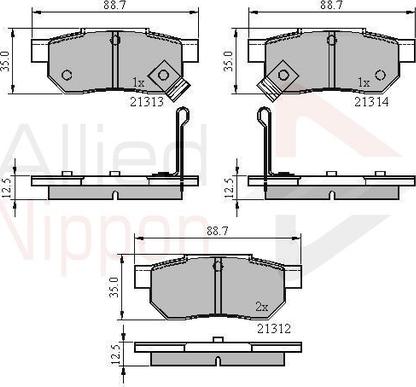 Comline ADB3242 - Тормозные колодки, дисковые, комплект autospares.lv