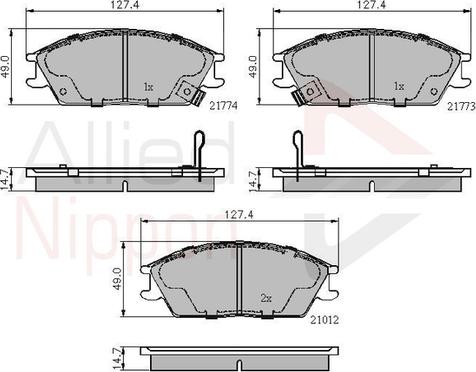 Comline ADB3253 - Тормозные колодки, дисковые, комплект autospares.lv