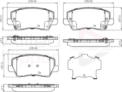 Comline ADB32526 - Тормозные колодки, дисковые, комплект autospares.lv