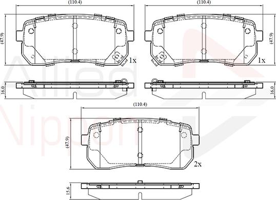 Comline ADB32693 - Тормозные колодки, дисковые, комплект autospares.lv