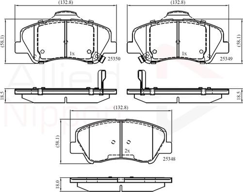 Comline ADB32040 - Тормозные колодки, дисковые, комплект autospares.lv