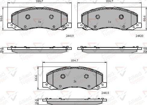 Comline ADB32003 - Тормозные колодки, дисковые, комплект autospares.lv