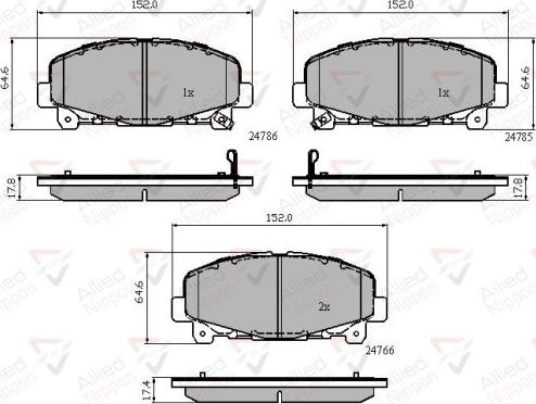 Comline ADB32010 - Тормозные колодки, дисковые, комплект autospares.lv