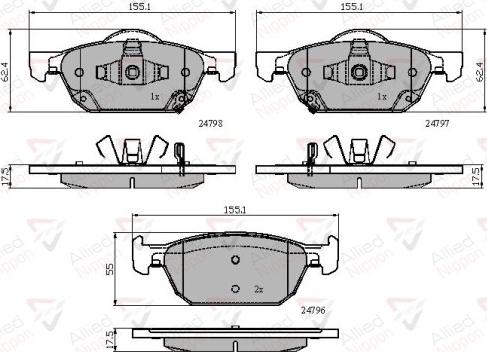 Comline ADB32018 - Тормозные колодки, дисковые, комплект autospares.lv