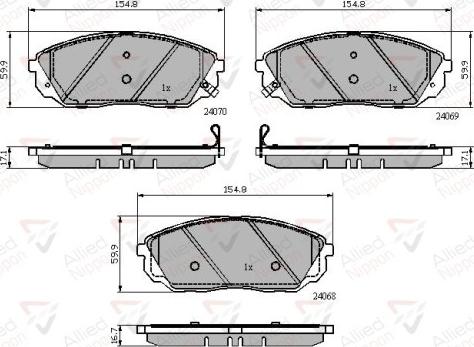 Comline ADB32013 - Тормозные колодки, дисковые, комплект autospares.lv