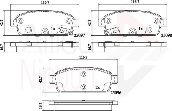 Comline ADB32024 - Тормозные колодки, дисковые, комплект autospares.lv