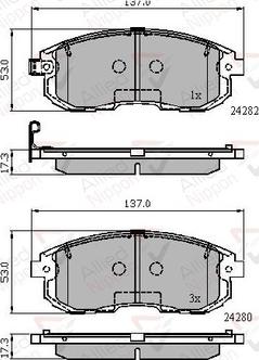 Comline ADB32025 - Тормозные колодки, дисковые, комплект autospares.lv