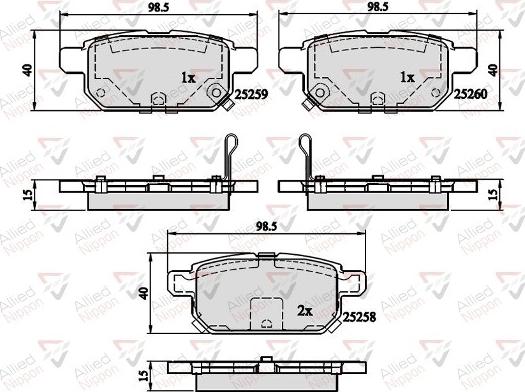 Comline ADB32128 - Тормозные колодки, дисковые, комплект autospares.lv