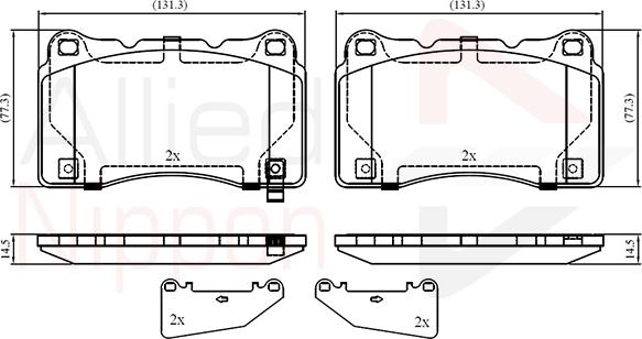 Comline ADB32859 - Тормозные колодки, дисковые, комплект autospares.lv