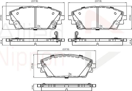 Comline ADB32856 - Тормозные колодки, дисковые, комплект autospares.lv