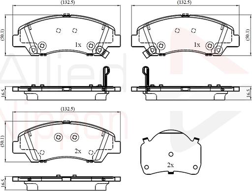 Comline ADB32866 - Тормозные колодки, дисковые, комплект autospares.lv