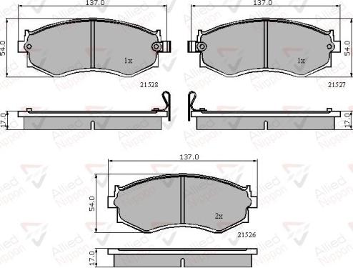 Comline ADB3286 - Тормозные колодки, дисковые, комплект autospares.lv