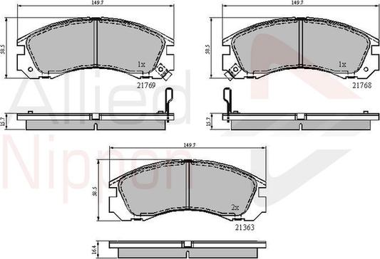 Comline ADB3234 - Тормозные колодки, дисковые, комплект autospares.lv