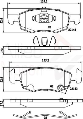 Comline ADB32301 - Тормозные колодки, дисковые, комплект autospares.lv