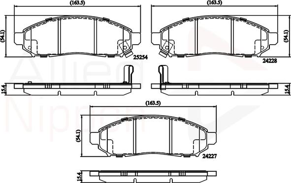 Comline ADB32336 - Тормозные колодки, дисковые, комплект autospares.lv