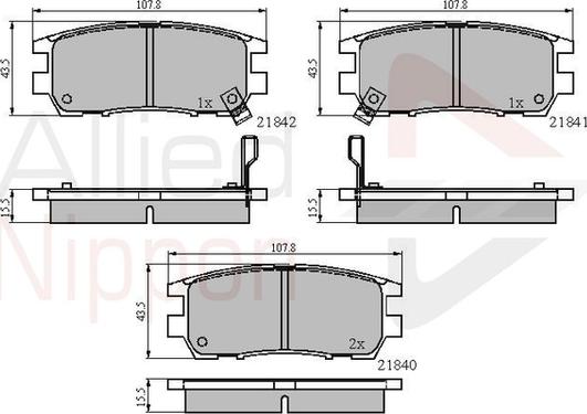 Comline ADB3233 - Тормозные колодки, дисковые, комплект autospares.lv