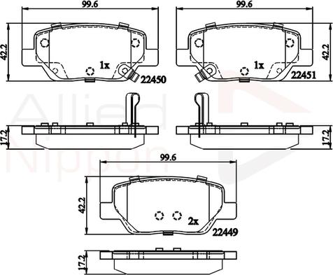 Comline ADB32323 - Тормозные колодки, дисковые, комплект autospares.lv