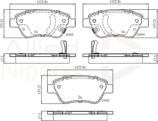 Comline ADB32376 - Тормозные колодки, дисковые, комплект autospares.lv