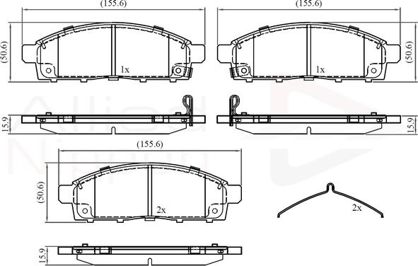 Comline ADB32378 - Тормозные колодки, дисковые, комплект autospares.lv