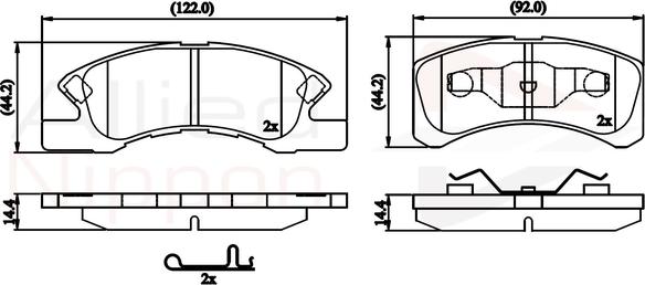 Comline ADB32249 - Тормозные колодки, дисковые, комплект autospares.lv