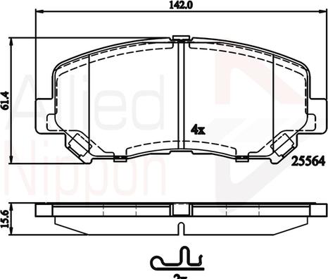 Comline ADB32252 - Тормозные колодки, дисковые, комплект autospares.lv