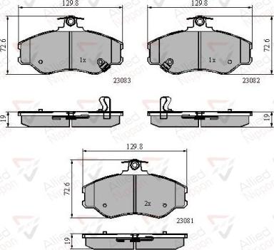 Comline ADB3225 - Тормозные колодки, дисковые, комплект autospares.lv