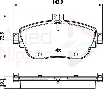 Comline ADB32208 - Тормозные колодки, дисковые, комплект autospares.lv