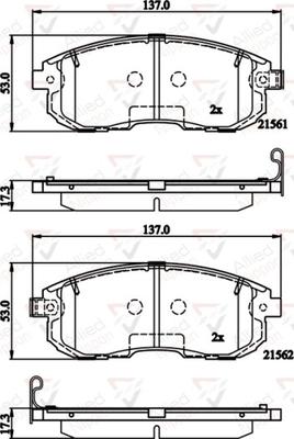 Comline ADB32202 - Тормозные колодки, дисковые, комплект autospares.lv