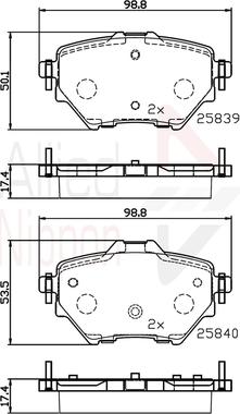 Comline ADB32234 - Тормозные колодки, дисковые, комплект autospares.lv