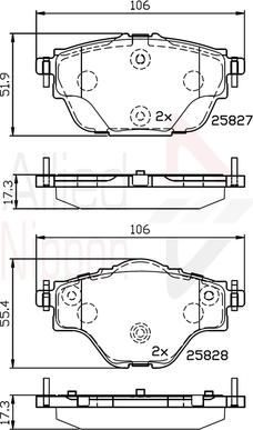 Comline ADB32235 - Тормозные колодки, дисковые, комплект autospares.lv