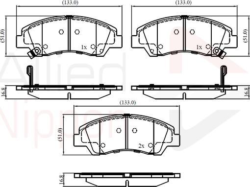 Comline ADB32230 - Тормозные колодки, дисковые, комплект autospares.lv