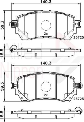 Comline ADB32237 - Тормозные колодки, дисковые, комплект autospares.lv