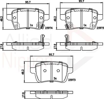 Comline ADB32279 - Тормозные колодки, дисковые, комплект autospares.lv