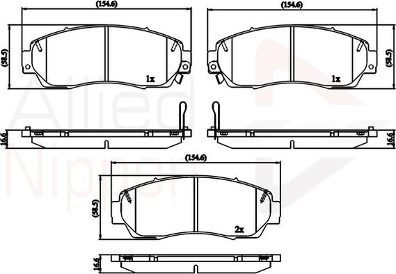 Comline ADB32273 - Тормозные колодки, дисковые, комплект autospares.lv