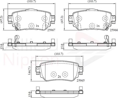 Comline ADB32277 - Тормозные колодки, дисковые, комплект autospares.lv