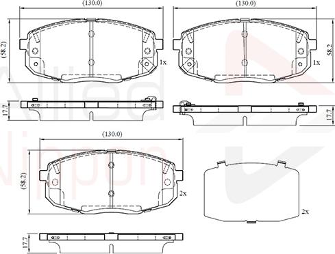 Comline ADB32759 - Тормозные колодки, дисковые, комплект autospares.lv