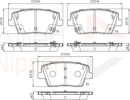 Comline ADB32758 - Тормозные колодки, дисковые, комплект autospares.lv