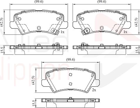 Comline ADB32757 - Тормозные колодки, дисковые, комплект autospares.lv