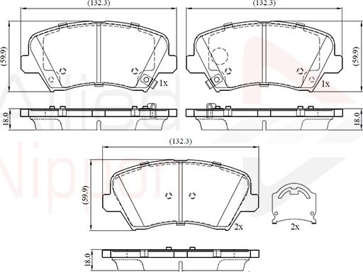 Comline ADB32773 - Тормозные колодки, дисковые, комплект autospares.lv