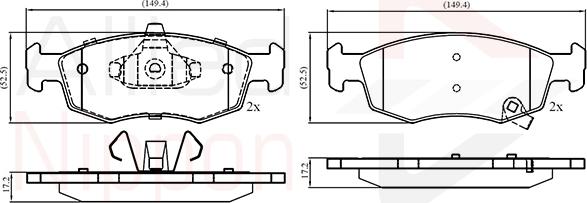 Comline ADB32777 - Тормозные колодки, дисковые, комплект autospares.lv