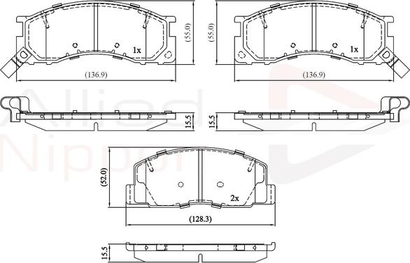 Comline ADB3746 - Тормозные колодки, дисковые, комплект autospares.lv