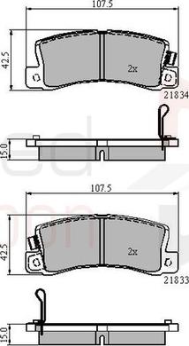 Comline ADB3747 - Тормозные колодки, дисковые, комплект autospares.lv