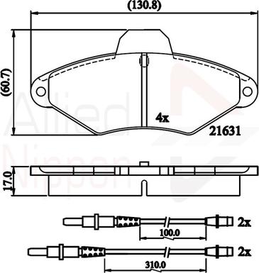 Comline ADB2568 - Тормозные колодки, дисковые, комплект autospares.lv