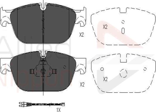 Comline ADB26004 - Тормозные колодки, дисковые, комплект autospares.lv