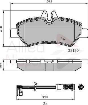 Comline ADB21556 - Тормозные колодки, дисковые, комплект autospares.lv