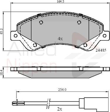 Comline ADB21511 - Тормозные колодки, дисковые, комплект autospares.lv