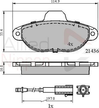 Comline ADB21602 - Тормозные колодки, дисковые, комплект autospares.lv