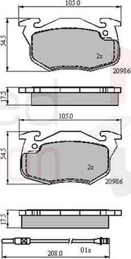 Comline ADB21615 - Тормозные колодки, дисковые, комплект autospares.lv