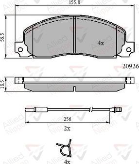 Comline ADB21048 - Тормозные колодки, дисковые, комплект autospares.lv